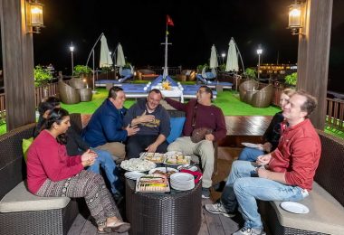 Margaret Cruise sundeck at night tour