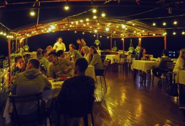 Dinner in Renea's top deck