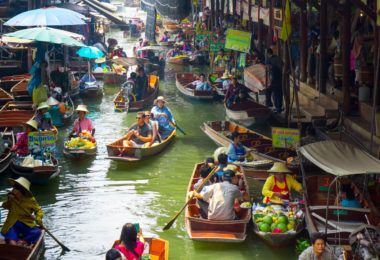Damnoensaduak Original Floating Market Thailand